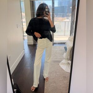 Massimo Dutti white high-waisted jeans size 34